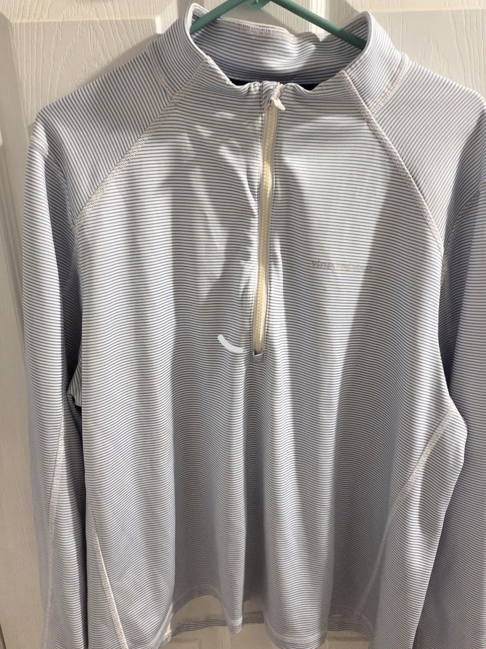 Vineyard Vines Blue & White Striped Quarter Zip XL